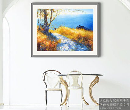 欧式雪山风景油画的创作与应用 从美术绘画到影视美术道具置景的跨越